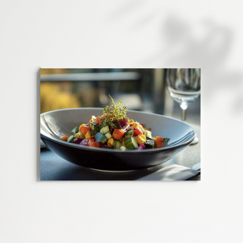 Vibrant Explosion of Vegetable Salad: Freshness and Color on Your Wall