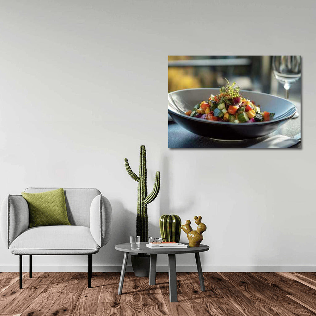 Vibrant Explosion of Vegetable Salad: Freshness and Color on Your Wall