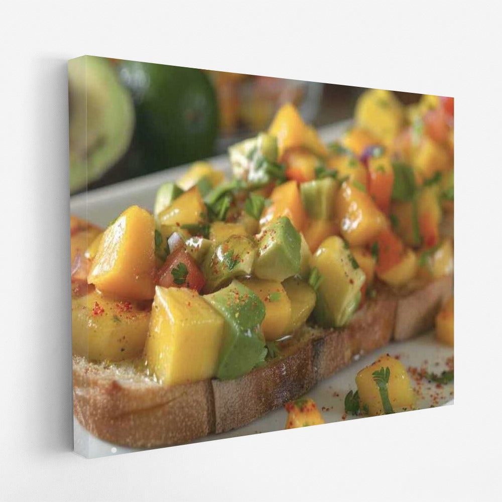 Bright Sandwich: Toast with Mango and Avocado