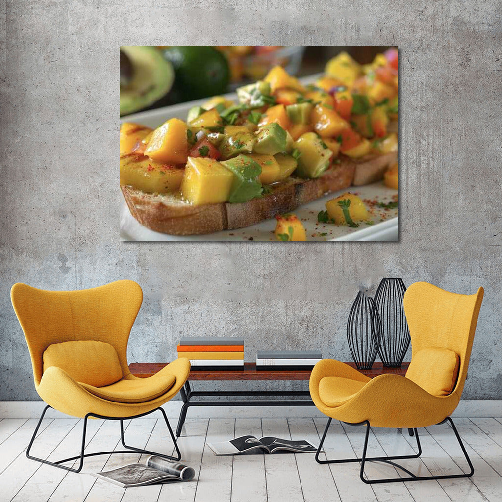 Bright Sandwich: Toast with Mango and Avocado