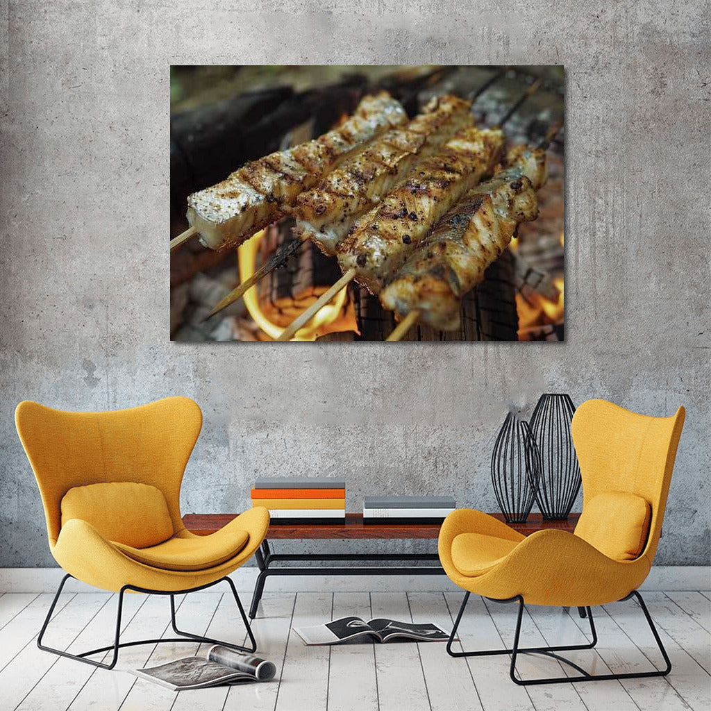 Fried River Fish: A Tasty Masterpiece on the Wall