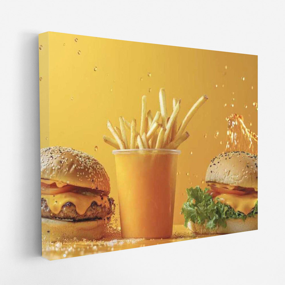 Gourmet Temptation: Juicy Burgers and Crispy Fries