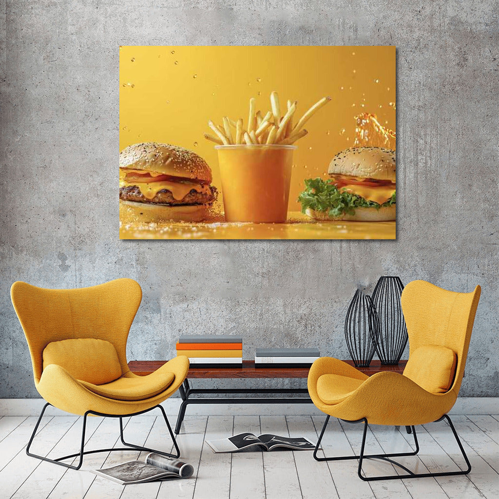 Gourmet Temptation: Juicy Burgers and Crispy Fries