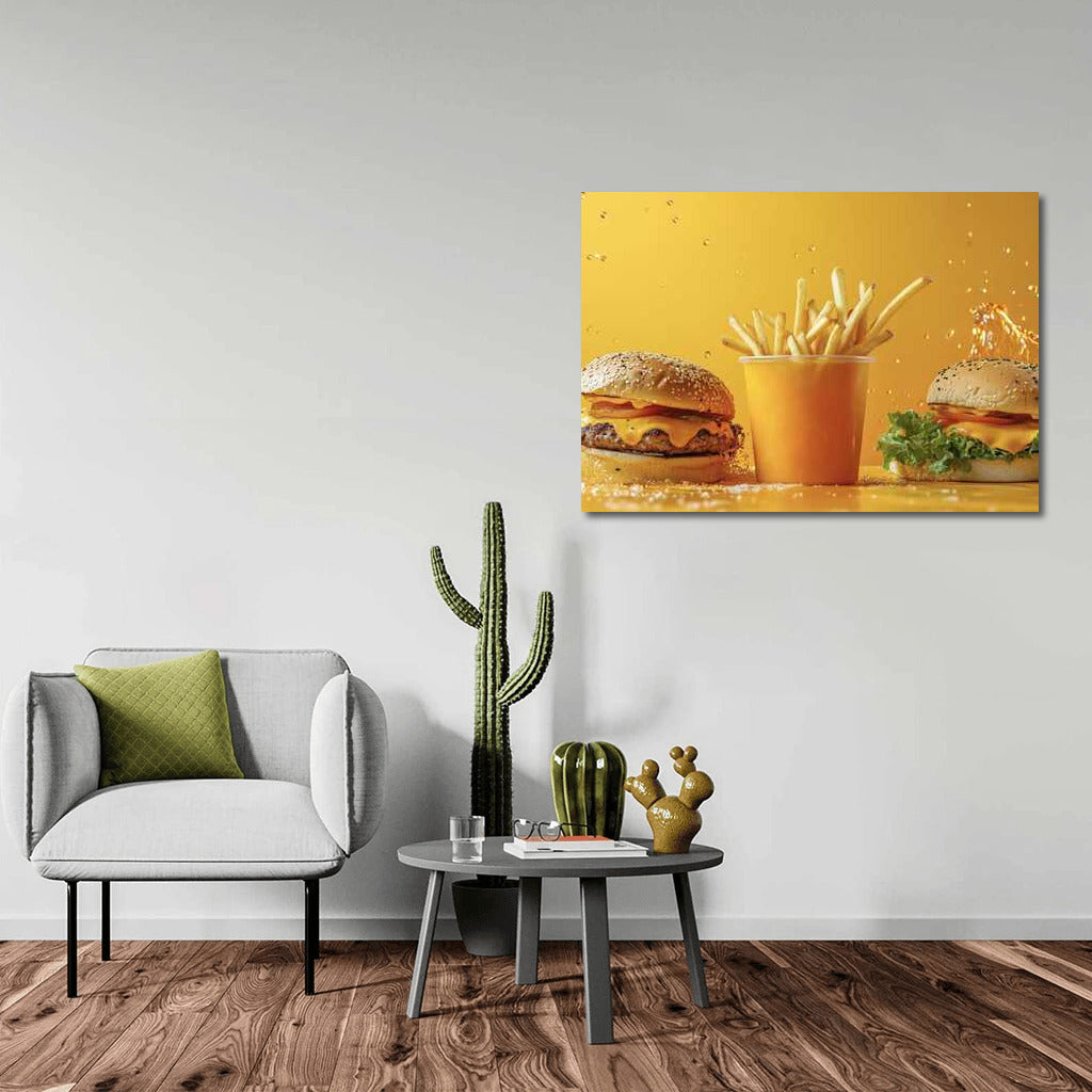 Gourmet Temptation: Juicy Burgers and Crispy Fries