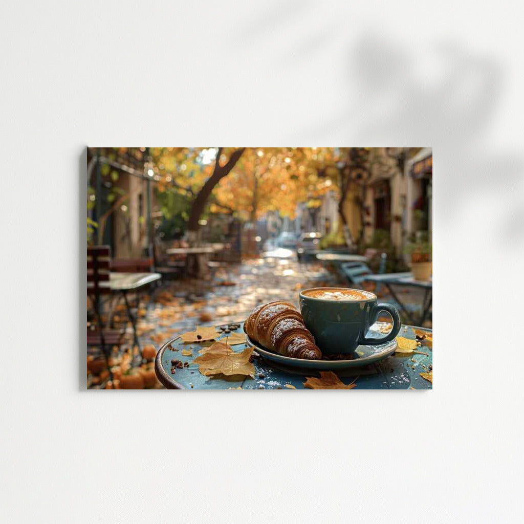 Morning Croissant and Cappuccino: Autumn Charm