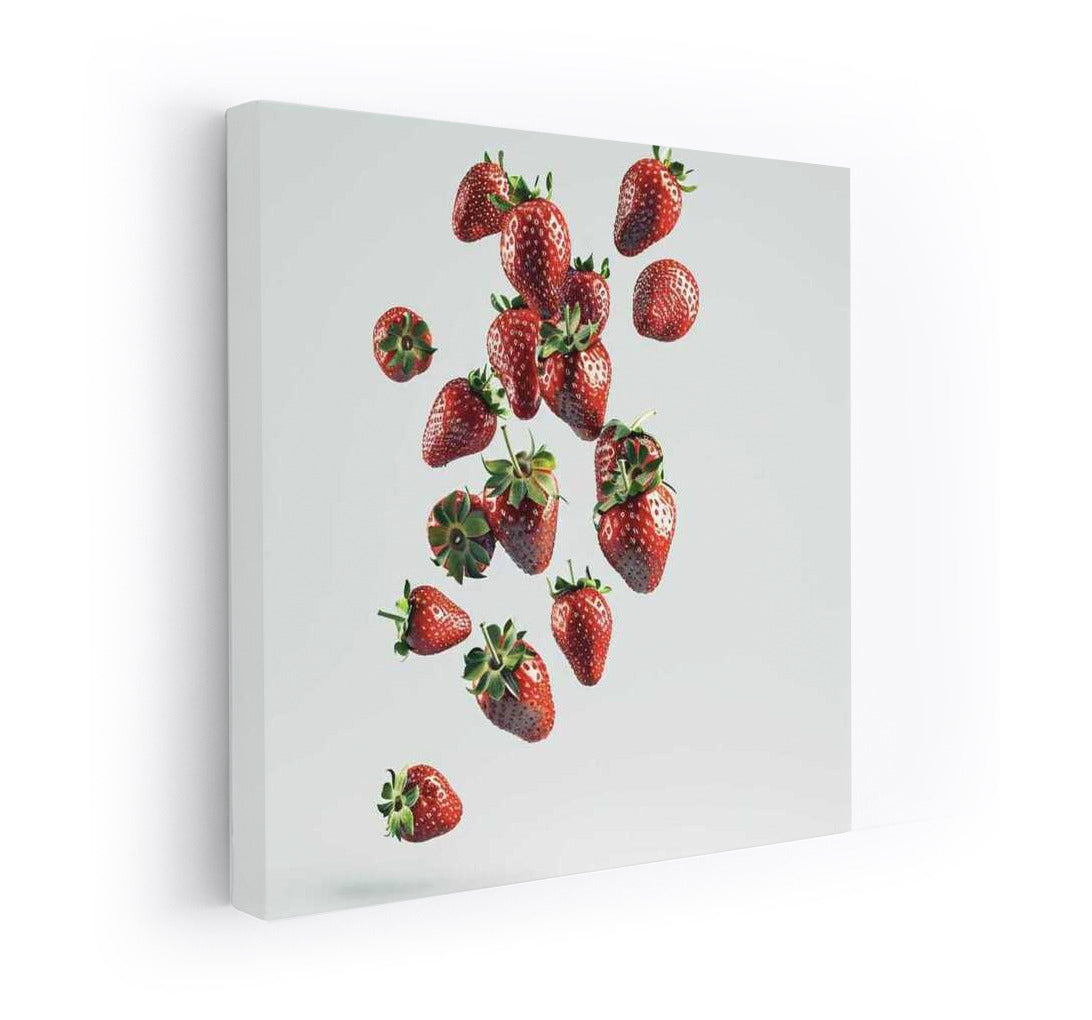 Floating Strawberries: Sweet Delight for the Eyes