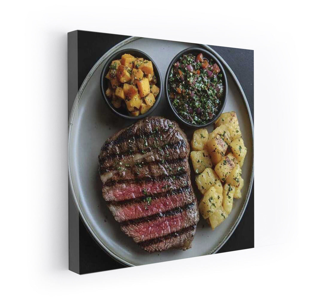 Gourmet Steak with Pineapple and Tabbouleh
