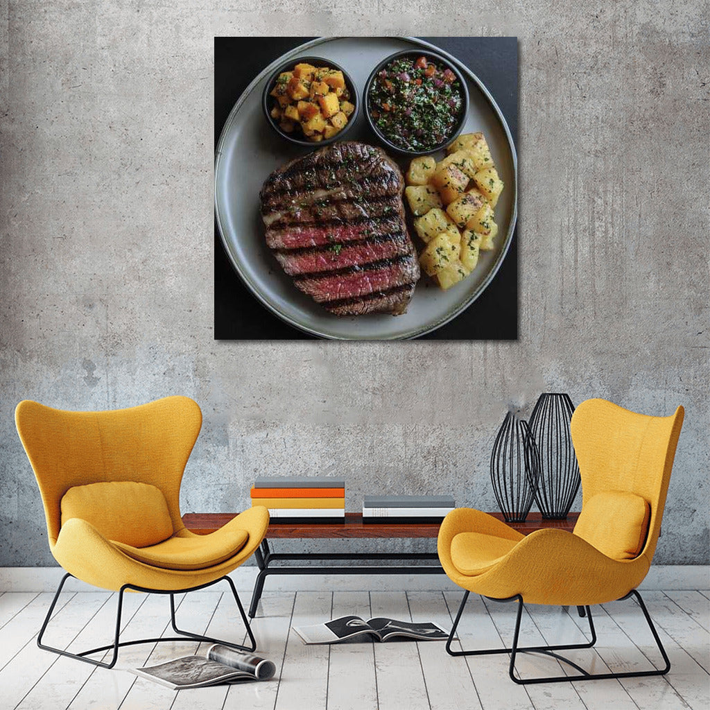Gourmet Steak with Pineapple and Tabbouleh