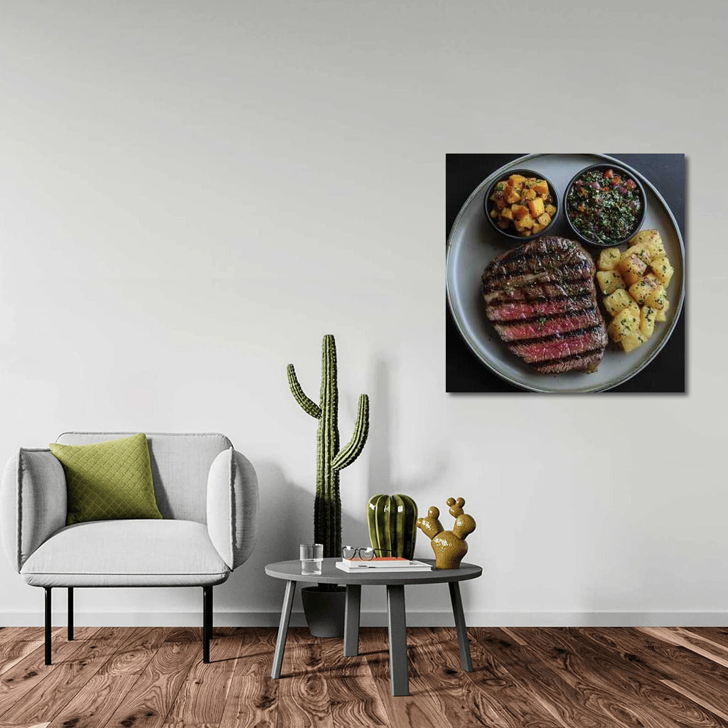 Gourmet Steak with Pineapple and Tabbouleh