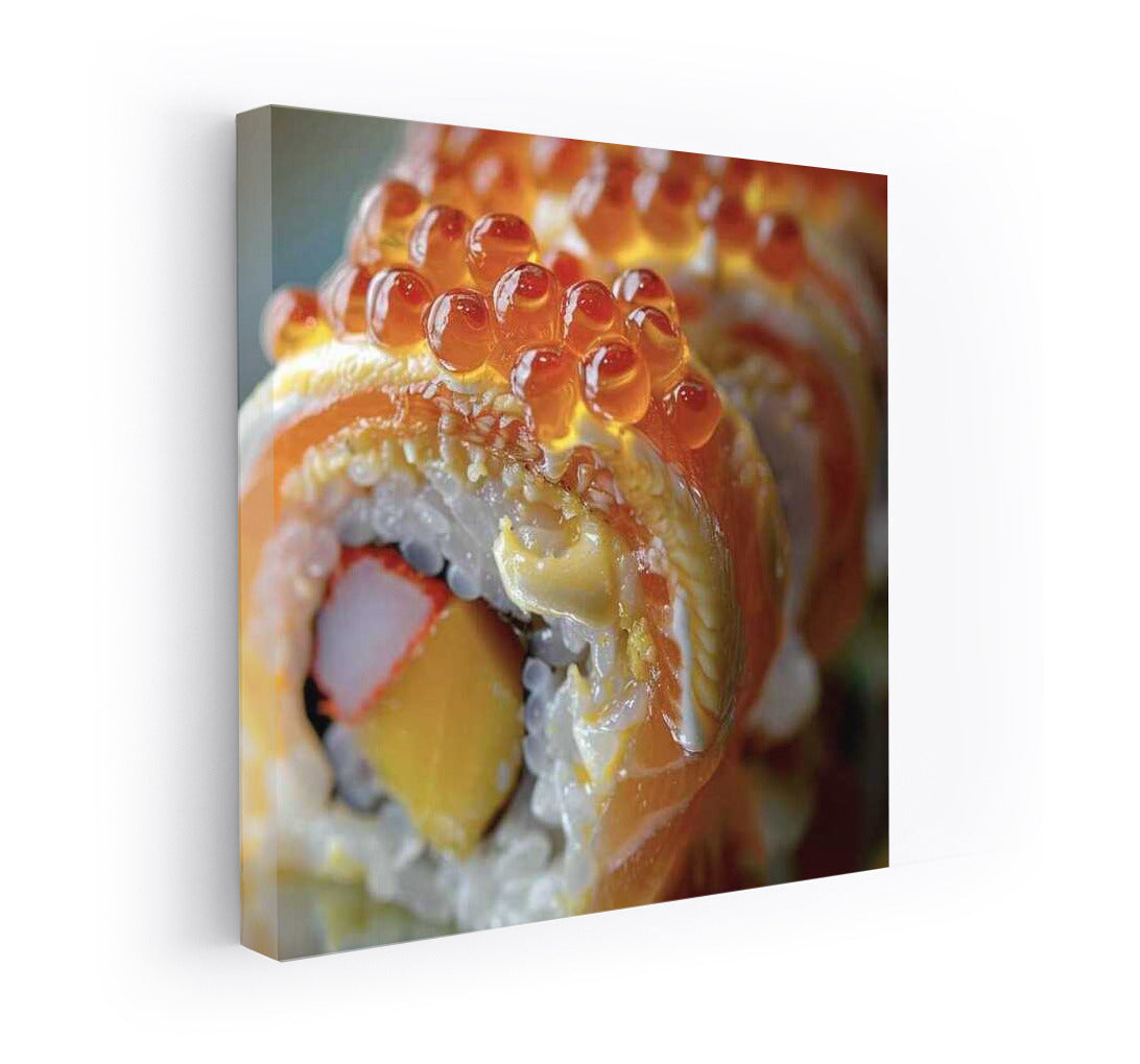 Gastronomic Masterpiece: Sushi Roll on the Wall