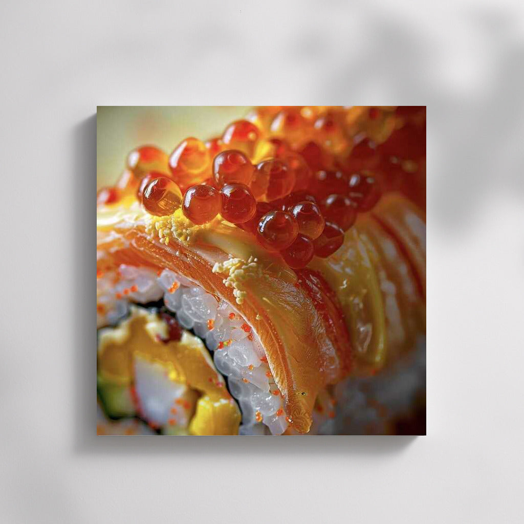 Harmony of Taste: Sushi Roll in Flowers