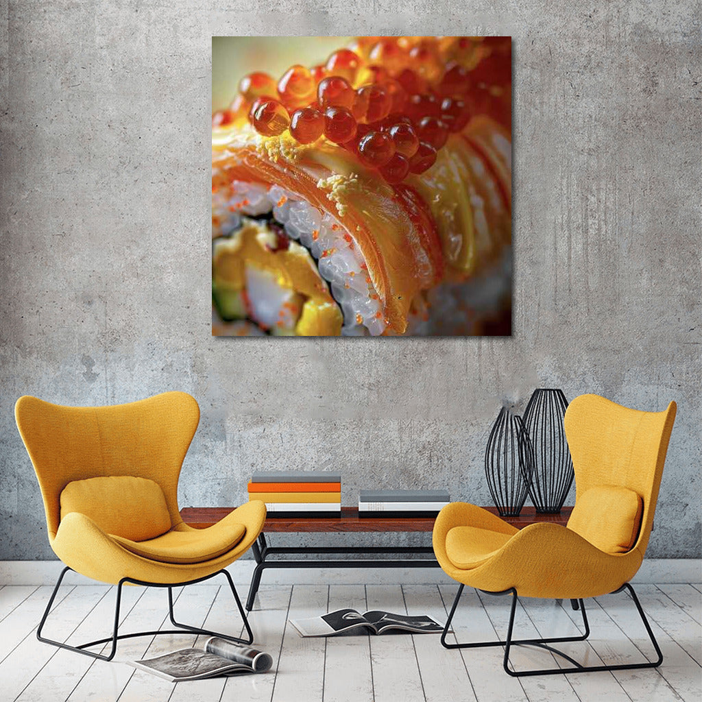 Harmony of Taste: Sushi Roll in Flowers