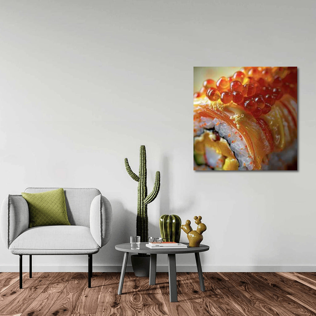 Harmony of Taste: Sushi Roll in Flowers