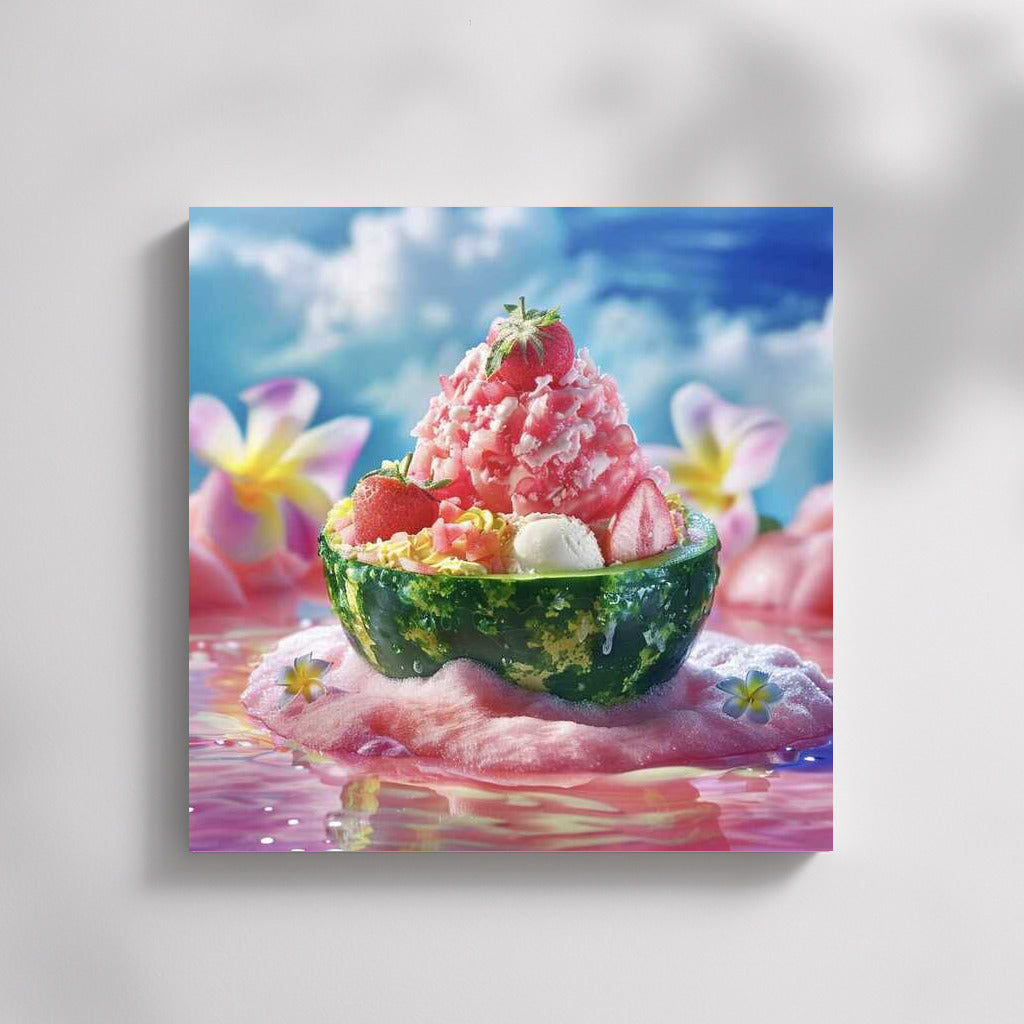 Summer Watermelon Sorbet with Strawberries: A Refreshing Delight