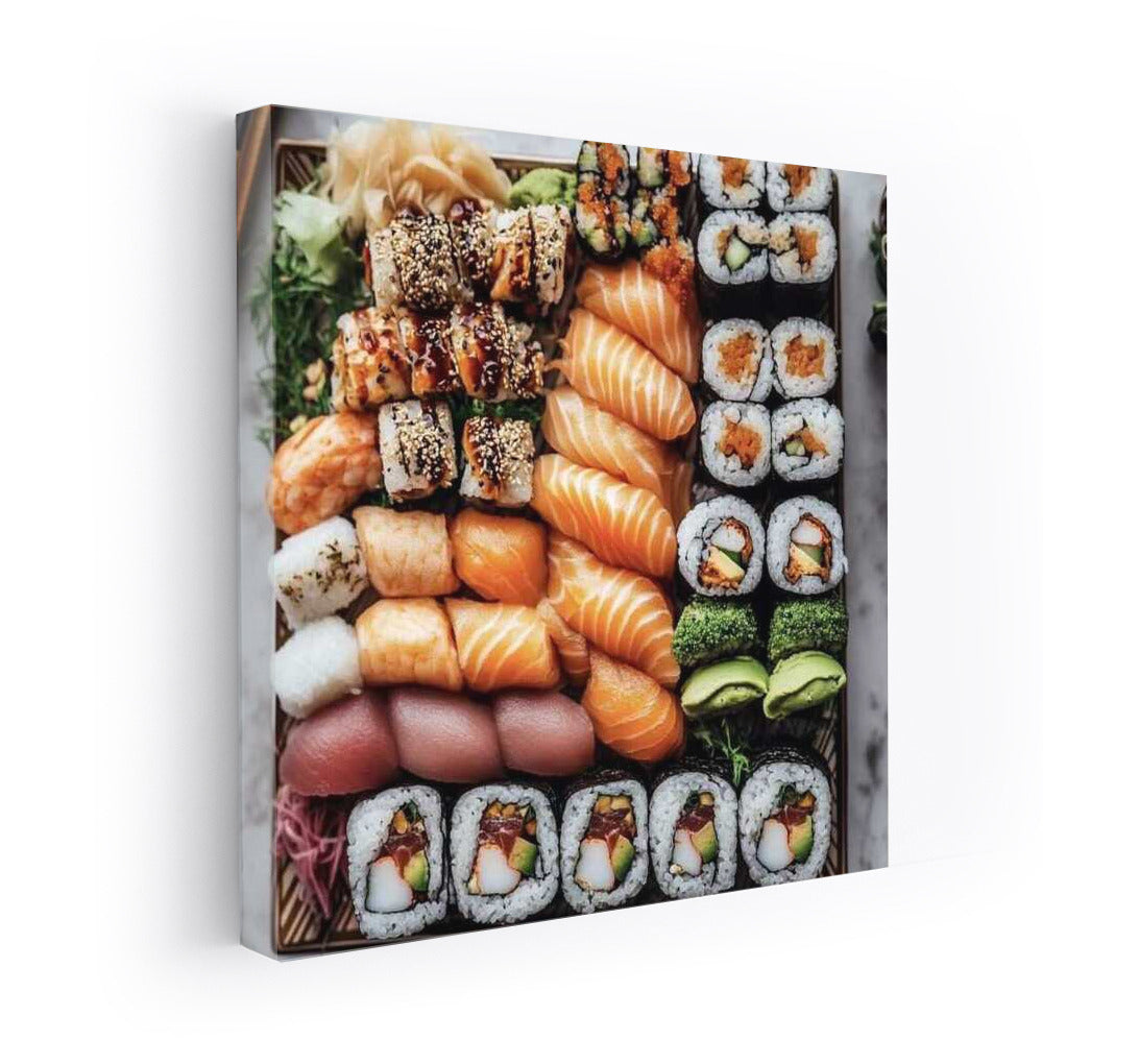 Exquisite Sushi Assortment: Taste of Japan on Your Wall