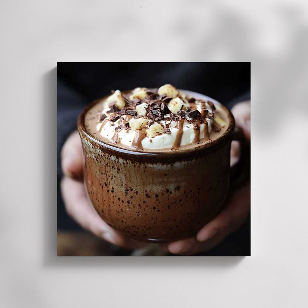 Hot Chocolate with Nuts and Crumbs: Comfort in a Mug