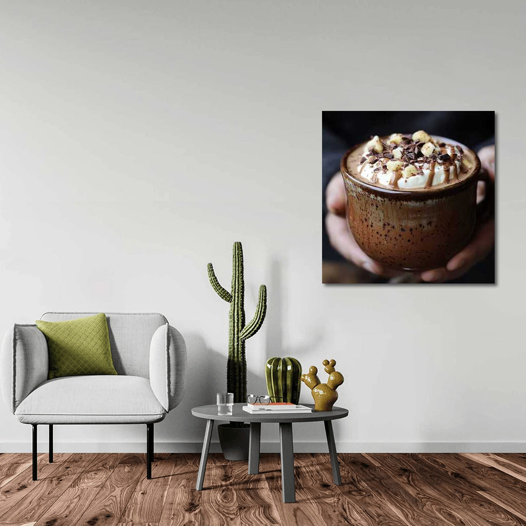 Hot Chocolate with Nuts and Crumbs: Comfort in a Mug