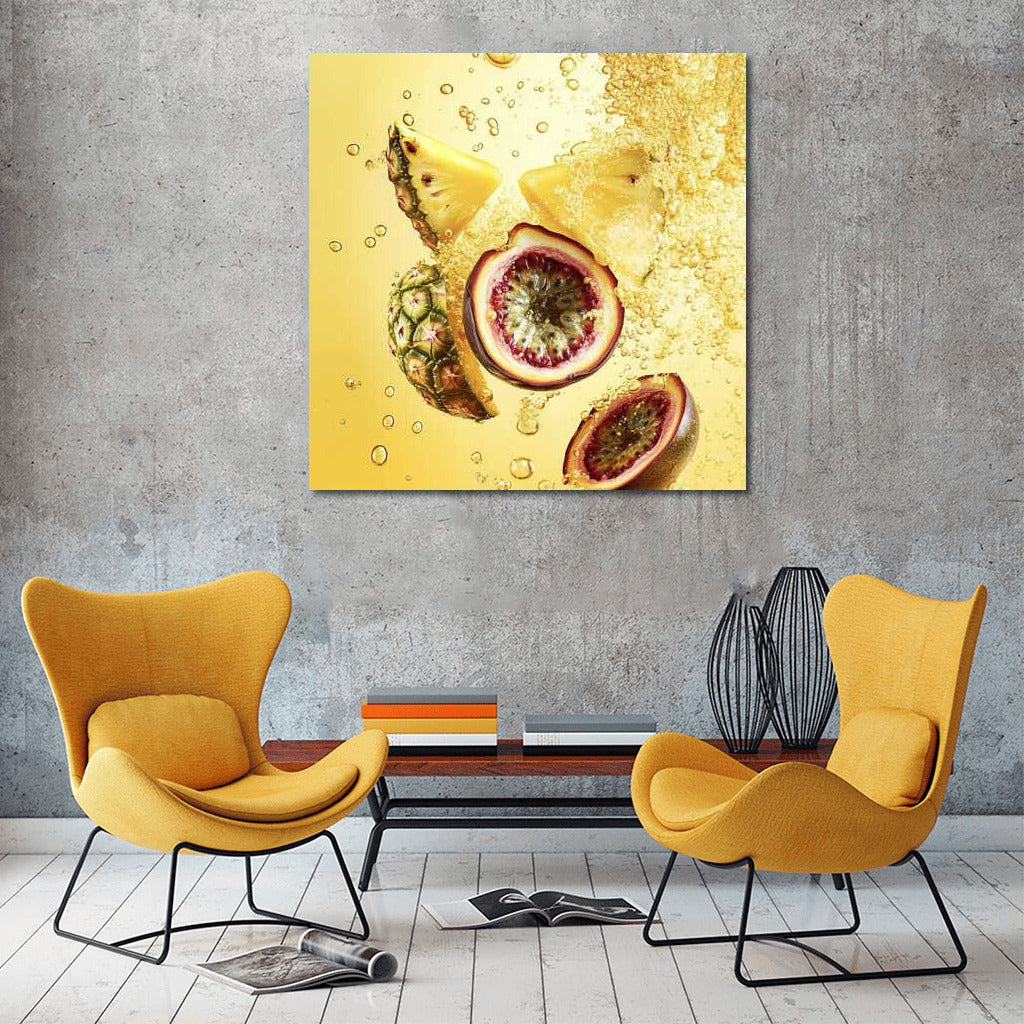 Tropical Fruit Dance in Bubbles