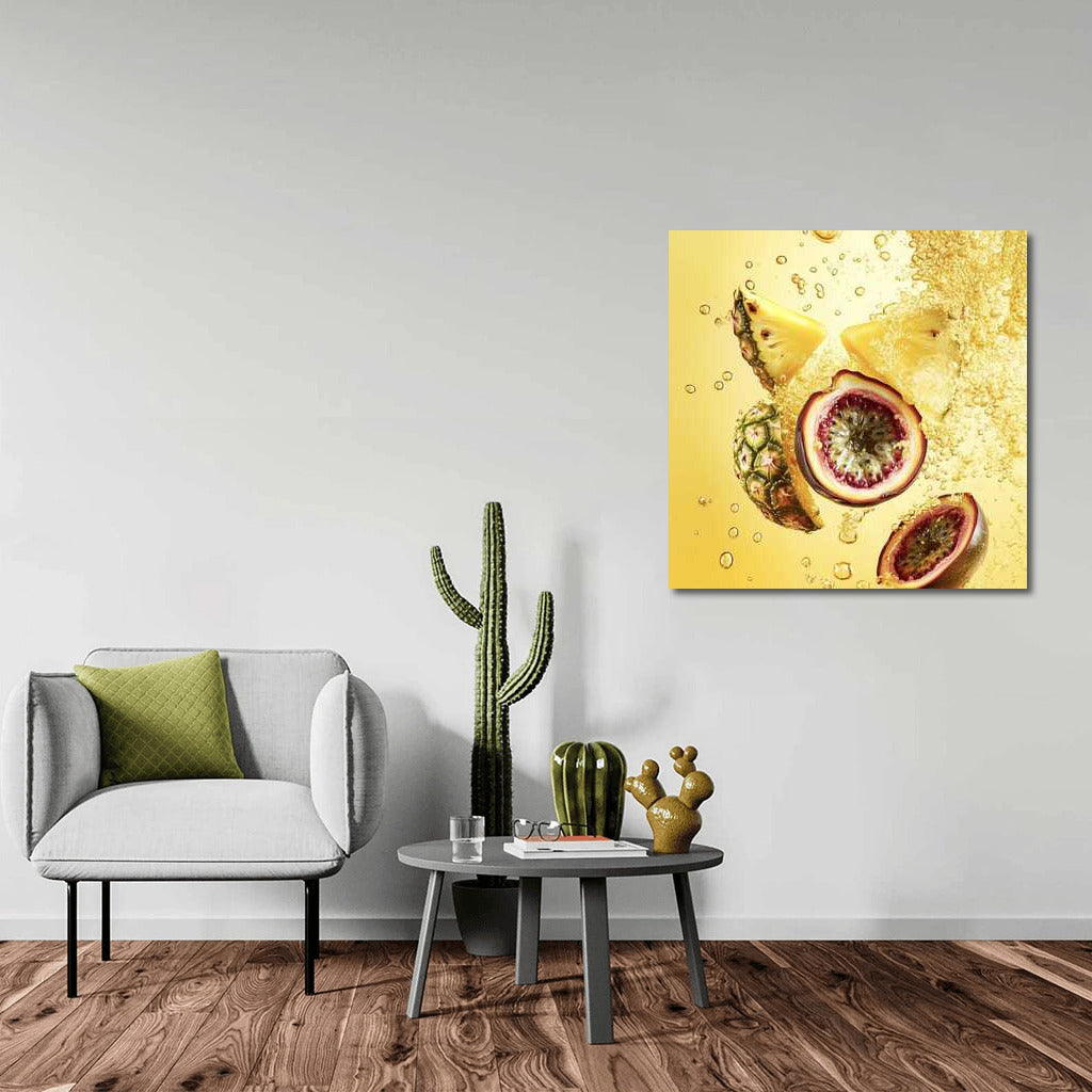 Tropical Fruit Dance in Bubbles