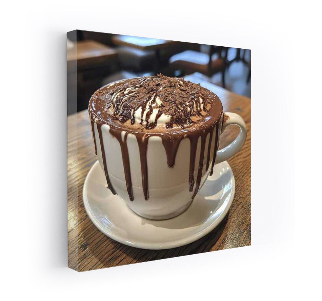 Hot Chocolate with Whipped Foam and Chocolate Sprinkles