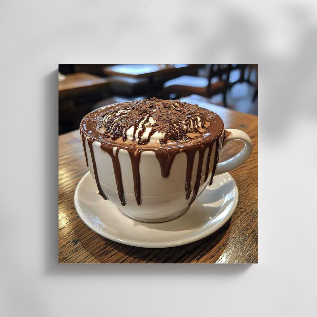 Hot Chocolate with Whipped Foam and Chocolate Sprinkles