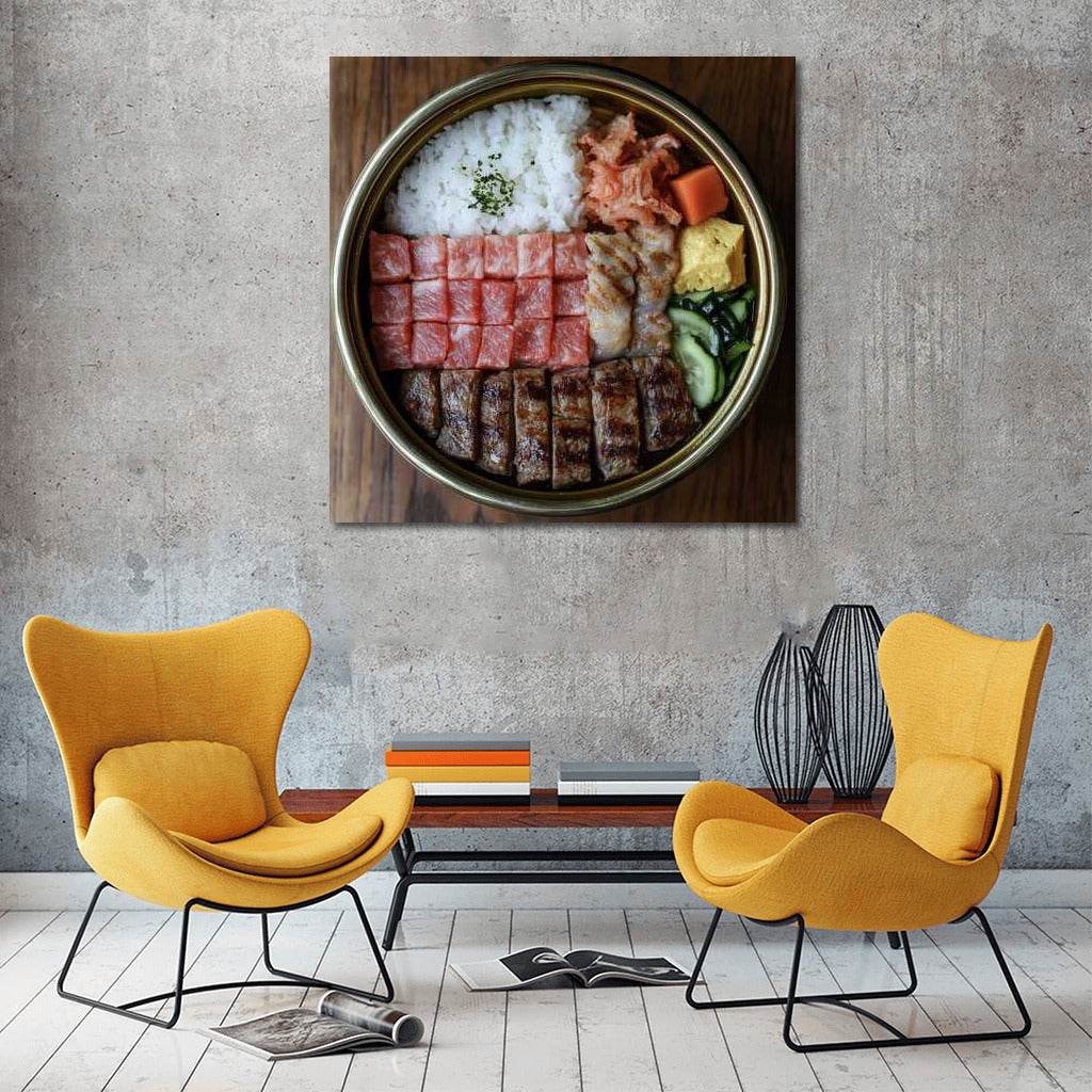 Gastronomic Symphony: Meat and Rice on a Plate
