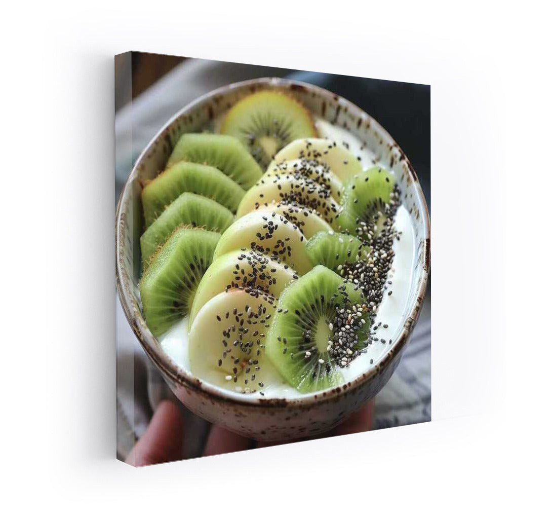 Tropical Yogurt with Kiwi and Banana: Refreshing Dessert on Your Wall