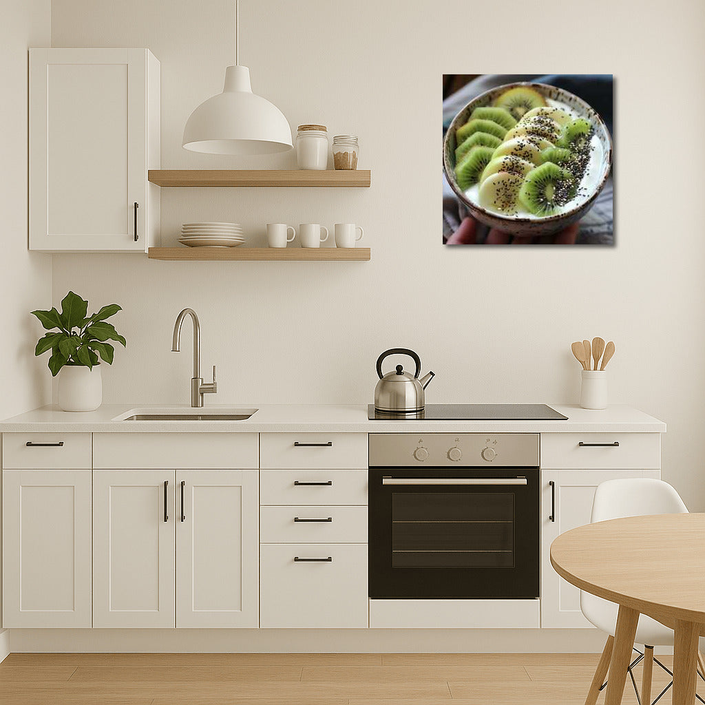 Tropical Yogurt with Kiwi and Banana: Refreshing Dessert on Your Wall