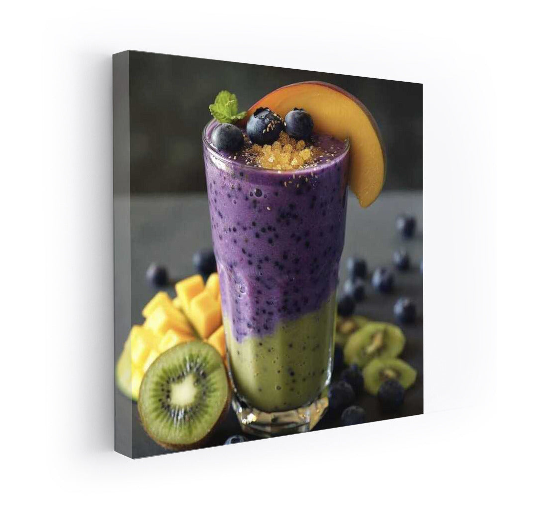 Fruit Fiesta Smoothie: Mango, Blueberry and Kiwi