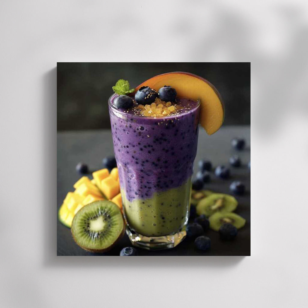 Fruit Fiesta Smoothie: Mango, Blueberry and Kiwi