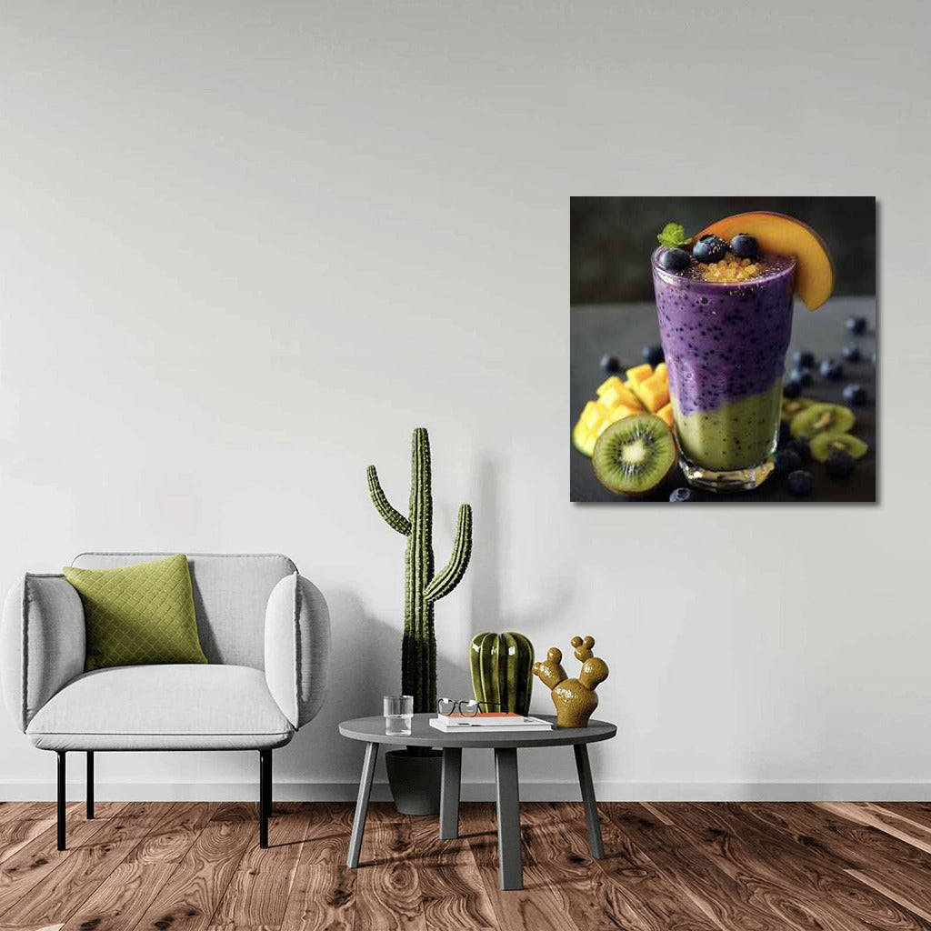 Fruit Fiesta Smoothie: Mango, Blueberry and Kiwi