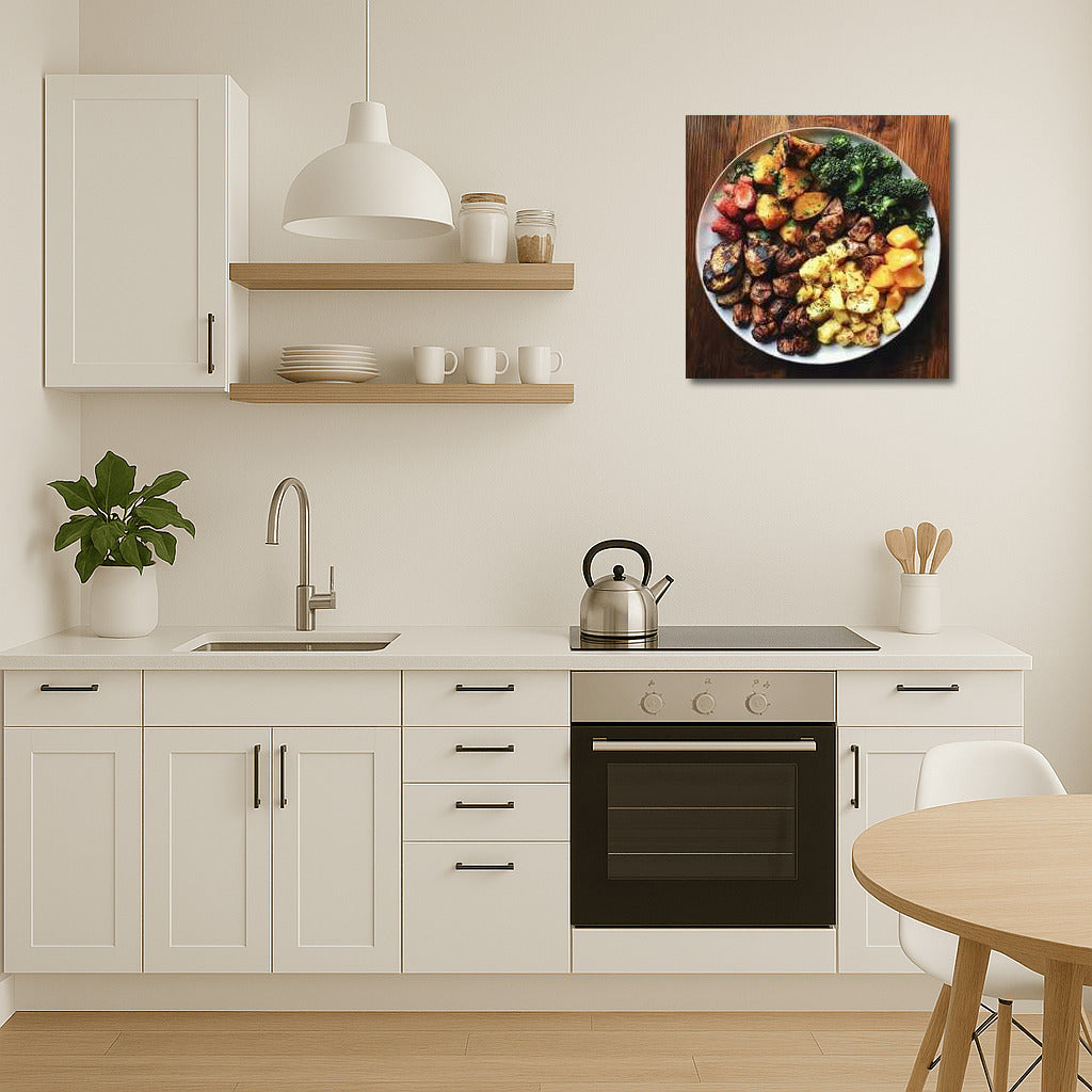 Gourmet Symphony: A Vibrant Explosion of Roasted Vegetables and Juicy Fruits