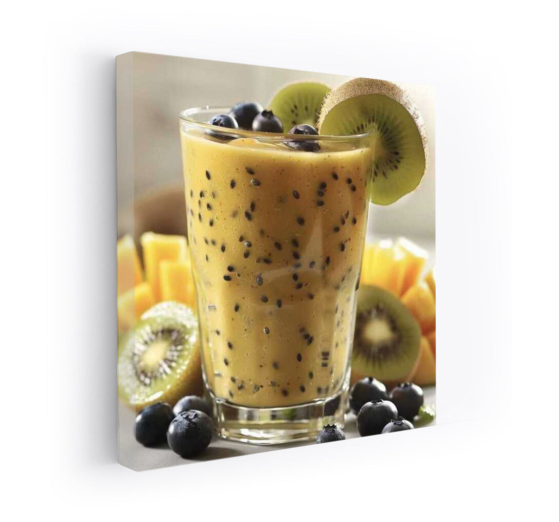 Tropical Mango Kiwi Smoothie: Delicious Kitchen Wall Inspiration