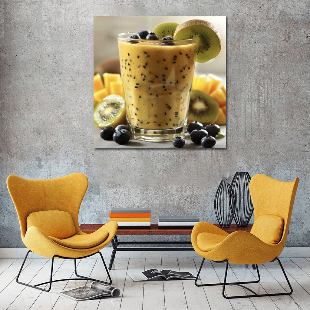 Tropical Mango Kiwi Smoothie: Delicious Kitchen Wall Inspiration