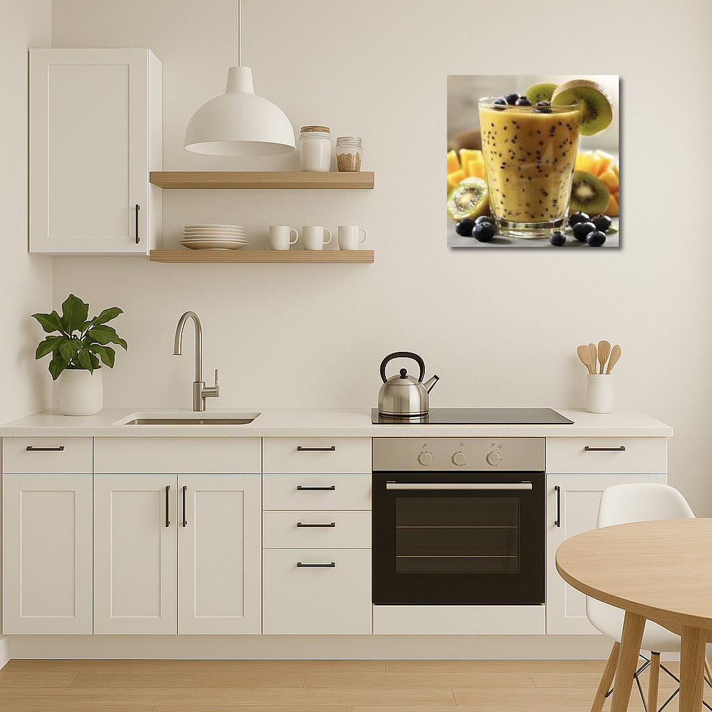 Tropical Mango Kiwi Smoothie: Delicious Kitchen Wall Inspiration