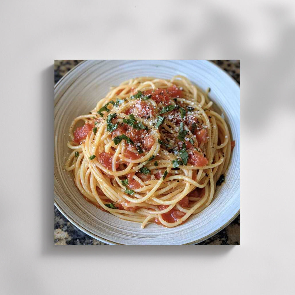 Spaghetti Fantasy: Gastronomic Masterpiece with Tomatoes and Basil