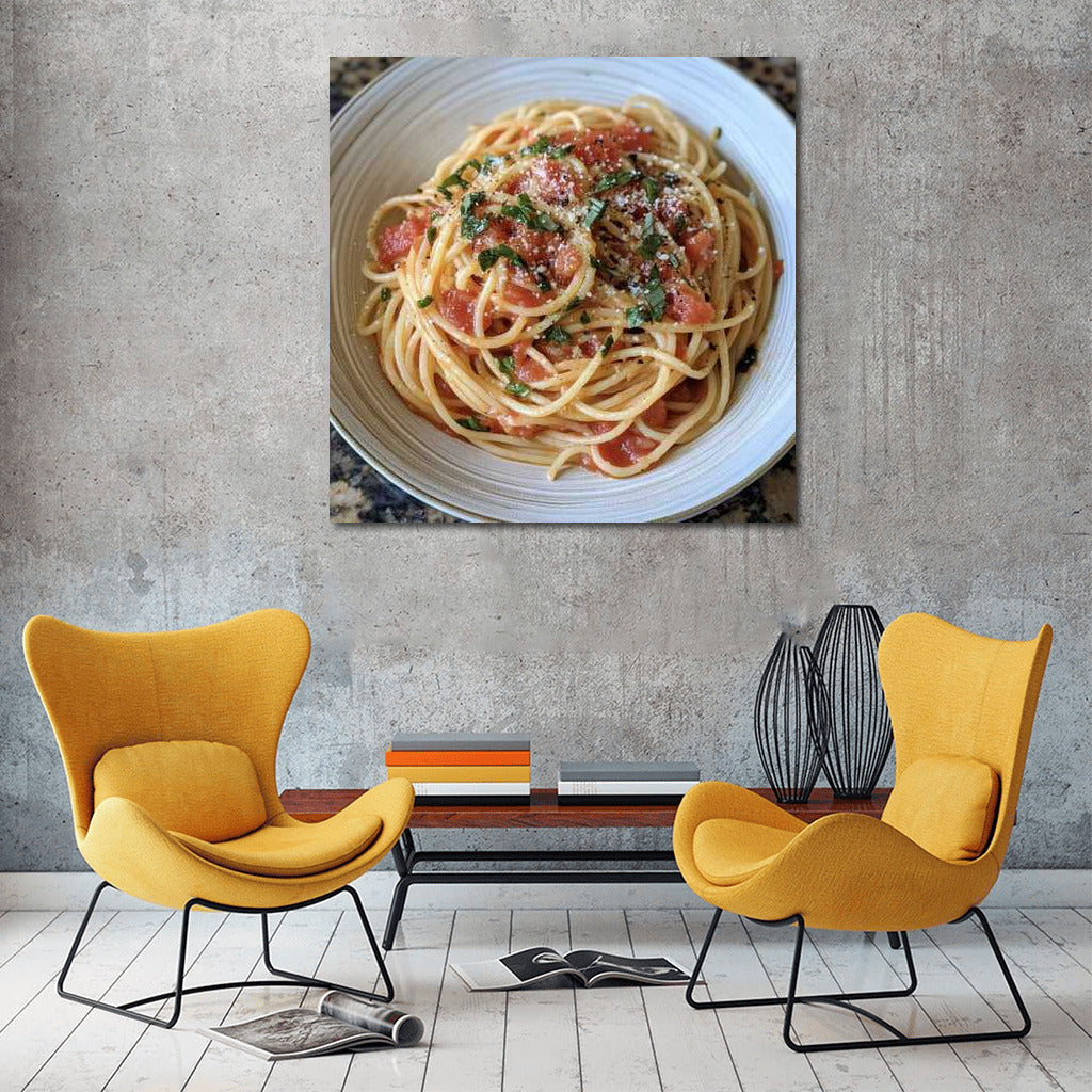 Spaghetti Fantasy: Gastronomic Masterpiece with Tomatoes and Basil