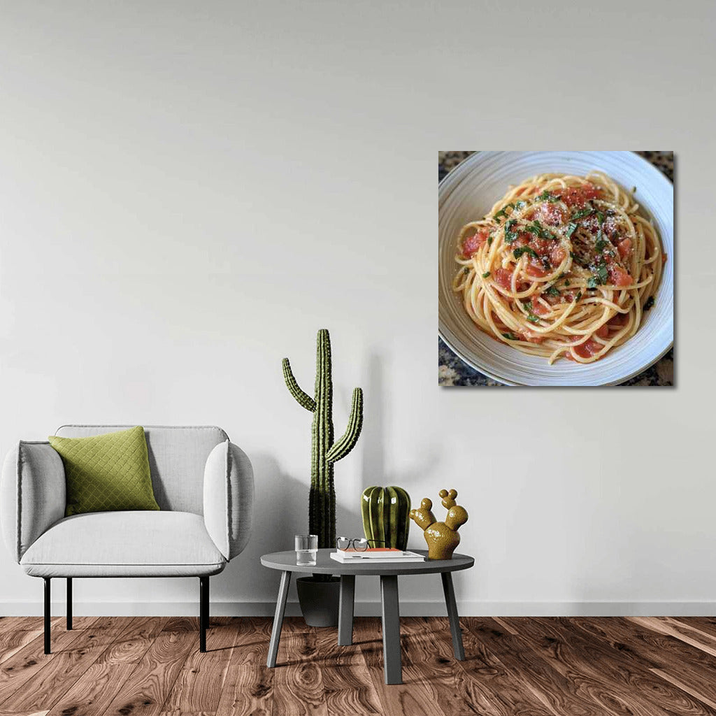 Spaghetti Fantasy: Gastronomic Masterpiece with Tomatoes and Basil