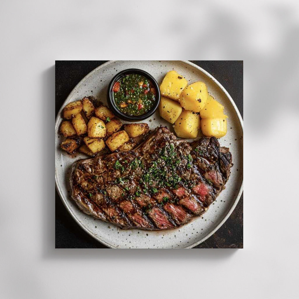 Gastronomic Chic: Juicy Steak with Potatoes