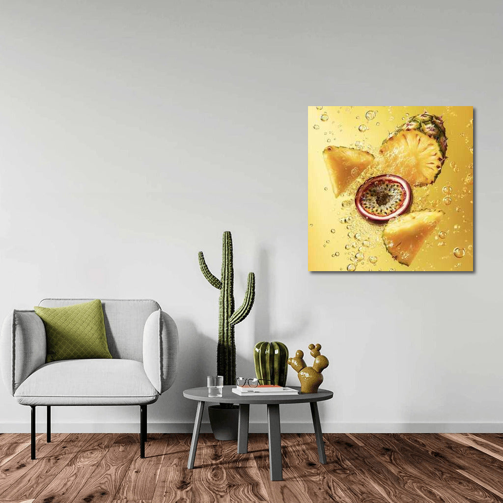 Tropical Dessert: Pineapple and Passion Fruit in Exotic Paradise