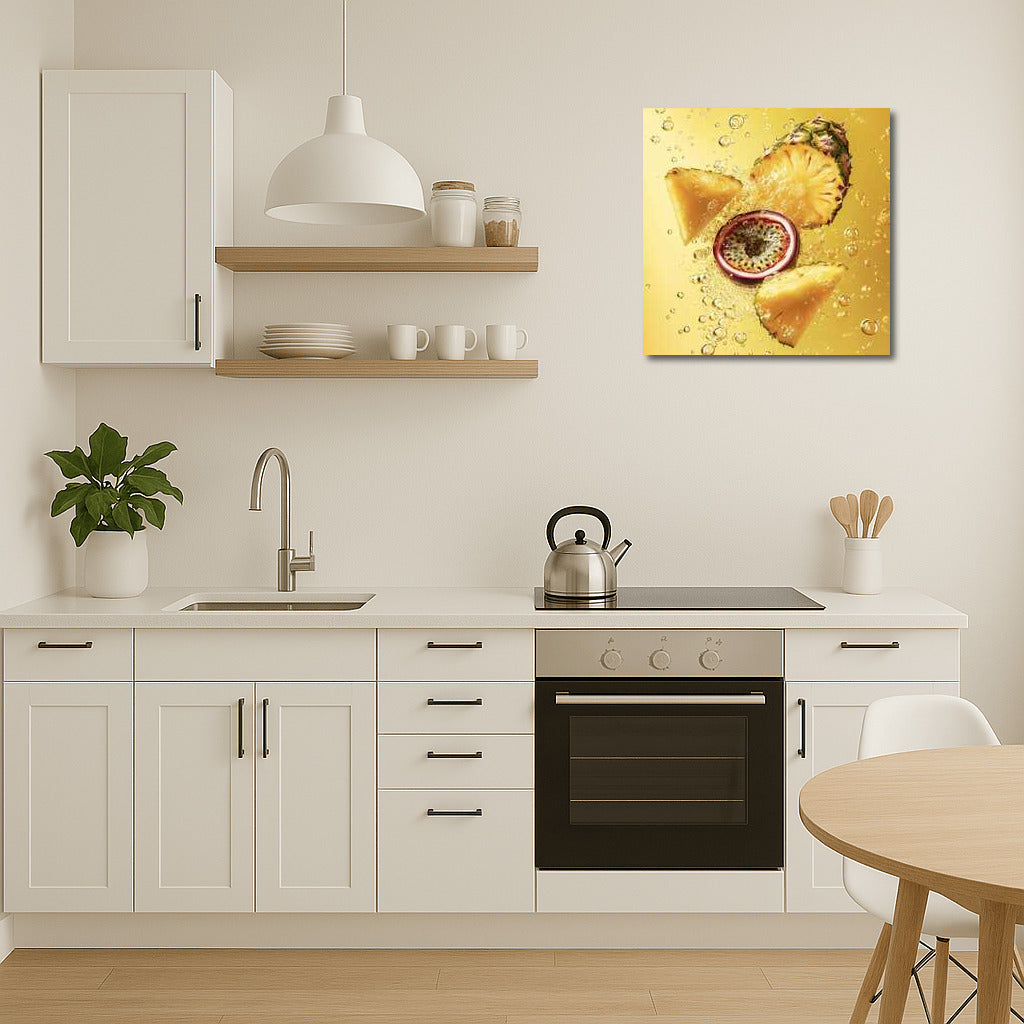 Tropical Dessert: Pineapple and Passion Fruit in Exotic Paradise