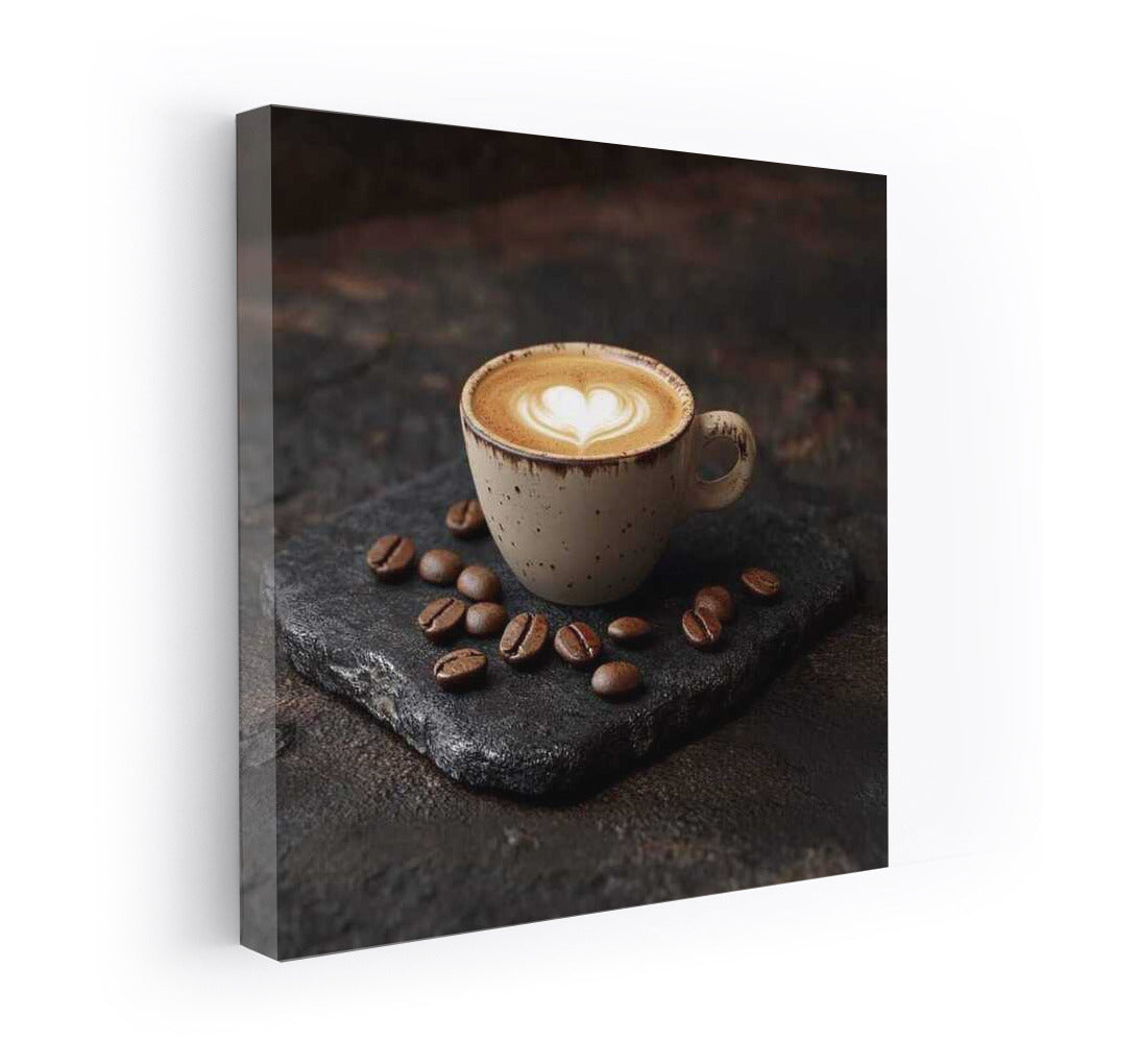 Espresso Enchantment: Aromatic Cup and Playful Beans