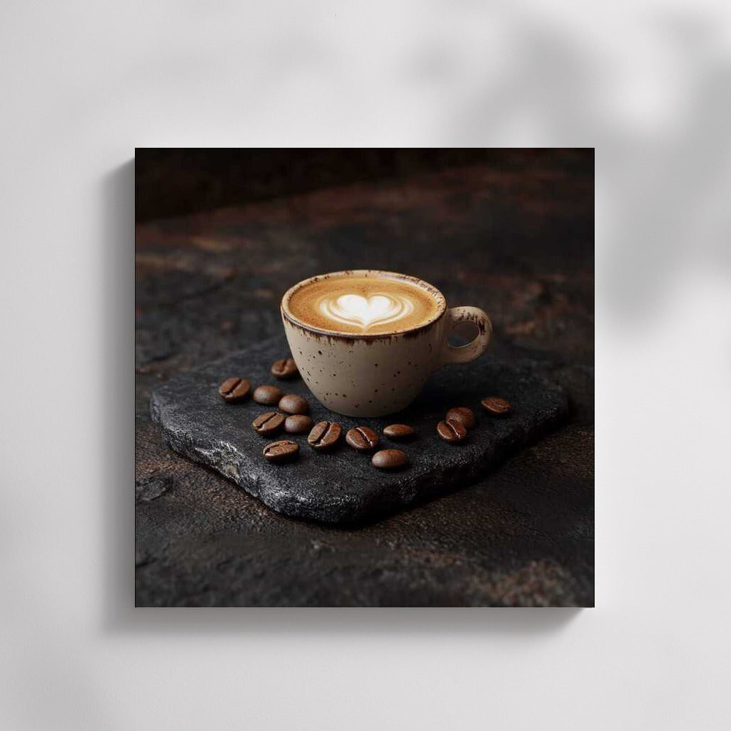 Espresso Enchantment: Aromatic Cup and Playful Beans