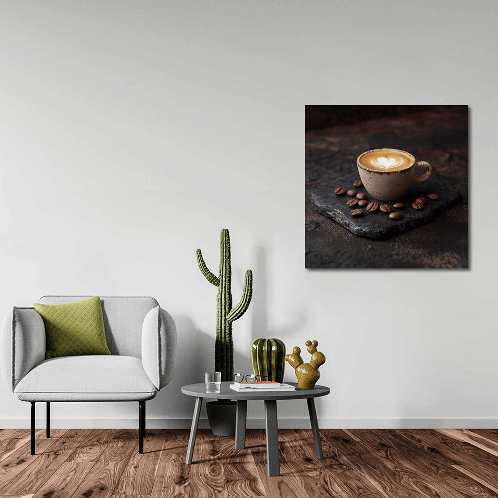 Espresso Enchantment: Aromatic Cup and Playful Beans