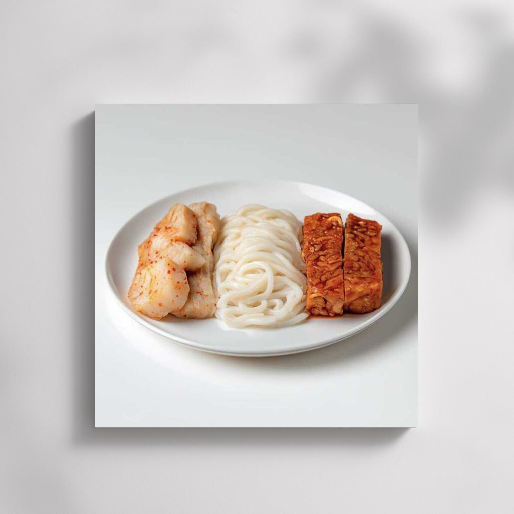Harmony of Flavors: Kimchi, Noodles and Tempeh