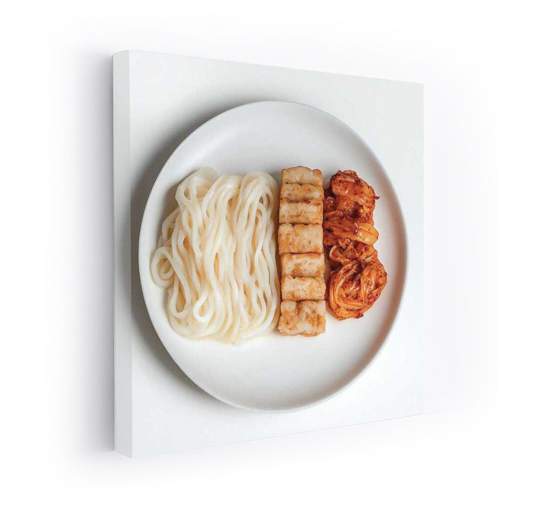 Asian Harmony: Fried Tofu Kimchi Noodles