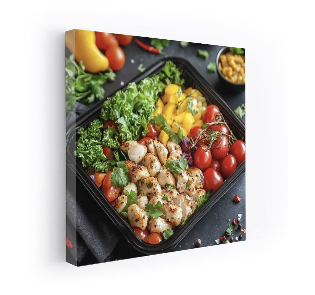 Salad Blues Freshness: Vibrant Chicken Mix