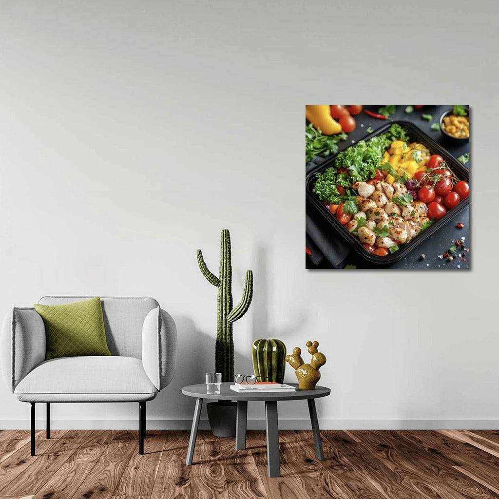 Salad Blues Freshness: Vibrant Chicken Mix