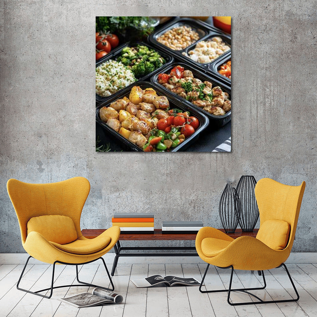 Culinary Symphony: Bright Vegetables and Juicy Chicken Fillet