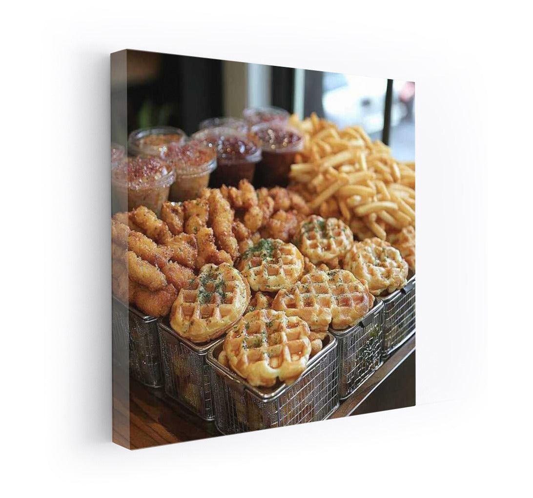 Epic Trio: Waffles, Nuggets and Fries